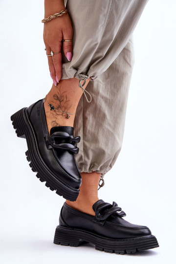 Haut Mokassins Schuhe Big Star LL274580 schZuarze Farbe 2