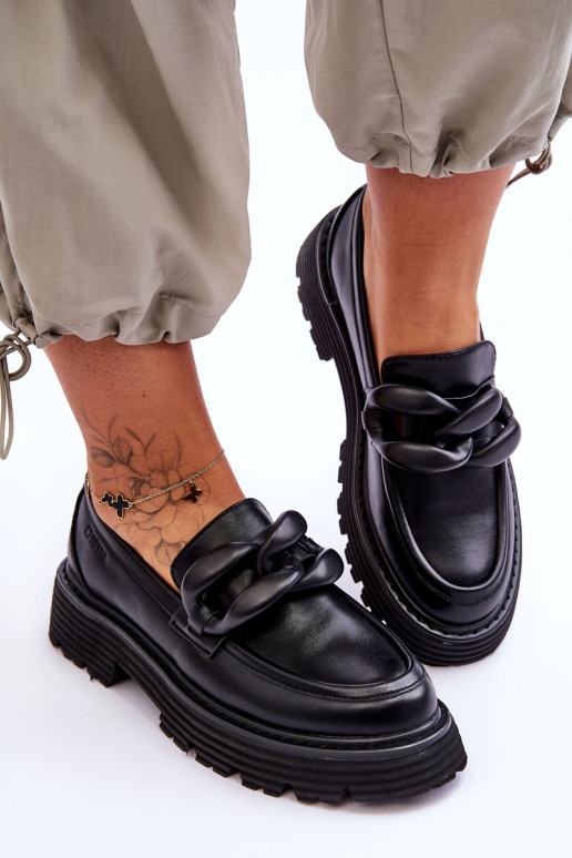 Peau Mocassins chaussures Big Star LL274580 couleur noire Peau Mocassins chaussures Big Star LL274580 couleur noire