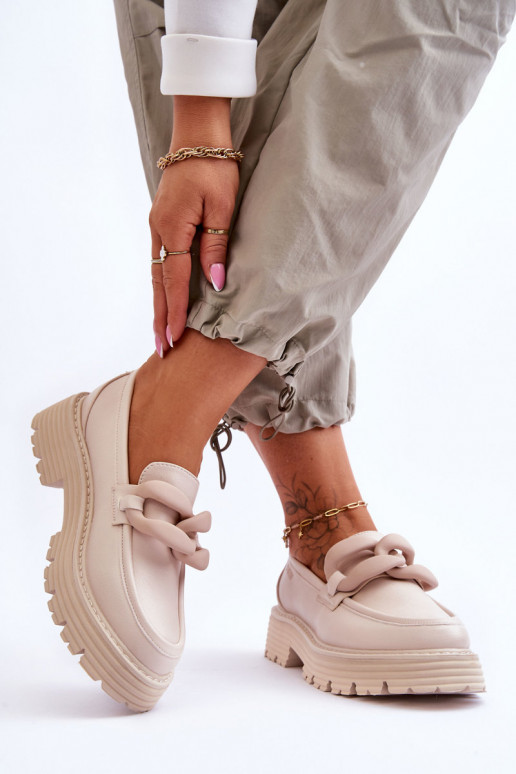 Peau Mocassins chaussures Big Star LL274581 beige Peau Mocassins chaussures Big Star LL274581 beige