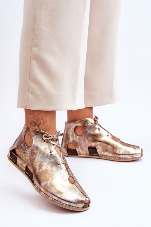 Peau Bottes Il fautciejka 03426-42 couleur dorée  Peau Bottes Il fautciejka 03426-42 couleur dorée