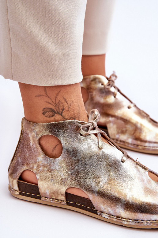 Eenvoudig Leer Laarzen Het heeftciejka 03426-42 gouden kleur Eenvoudig Leer Laarzen Het heeftciejka 03426-42 gouden kleur