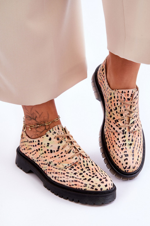 Feminin Haut Schuhe Oxford-Stilvollll Es mussciejka 04087-18 OrangeoZuo-schZuarze Farbe Feminin Haut Schuhe Oxford-Stilvollll Es mussciejka 04087-18 OrangeoZuo-schZuarze Farbe