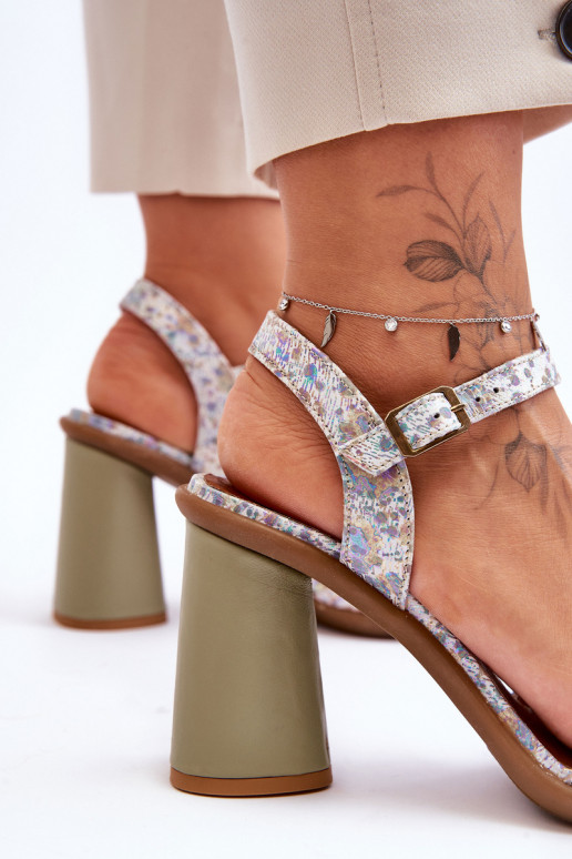 Damessandalen met hakken Het heeftciejka 06029-24 INit-groene kleur Damessandalen met hakken Het heeftciejka 06029-24 INit-groene kleur