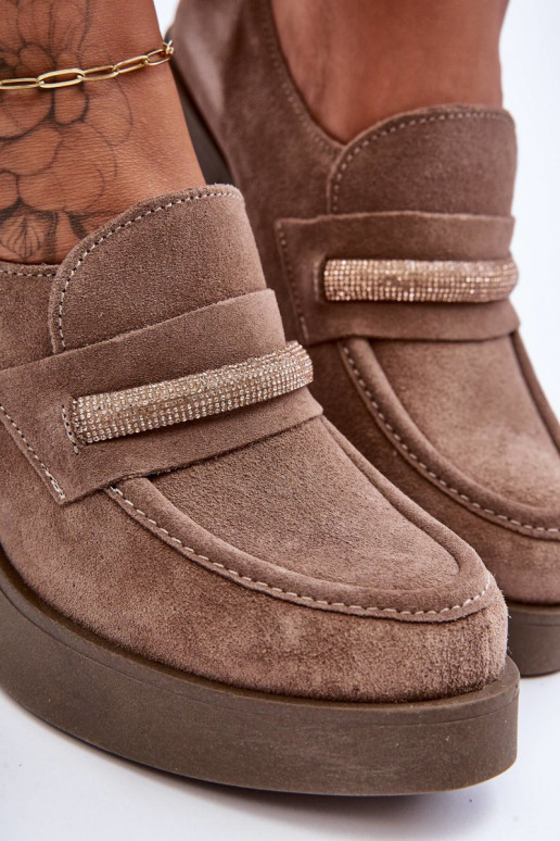 aus INildleder Schuhe mit Absätzen mit Ornamenten Beige Lemar Gelanor