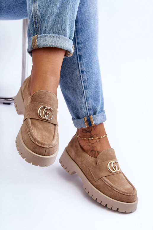 Dames schoenen van suède met ornamenten beige Rosefalls Dames schoenen van suède met ornamenten beige Rosefalls