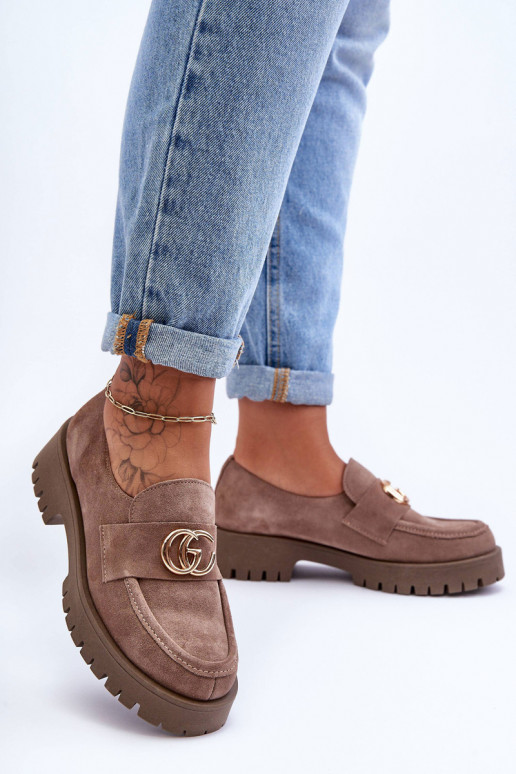 Dames schoenen van suède met ornamenten beige Rosefalls Dames schoenen van suède met ornamenten beige Rosefalls