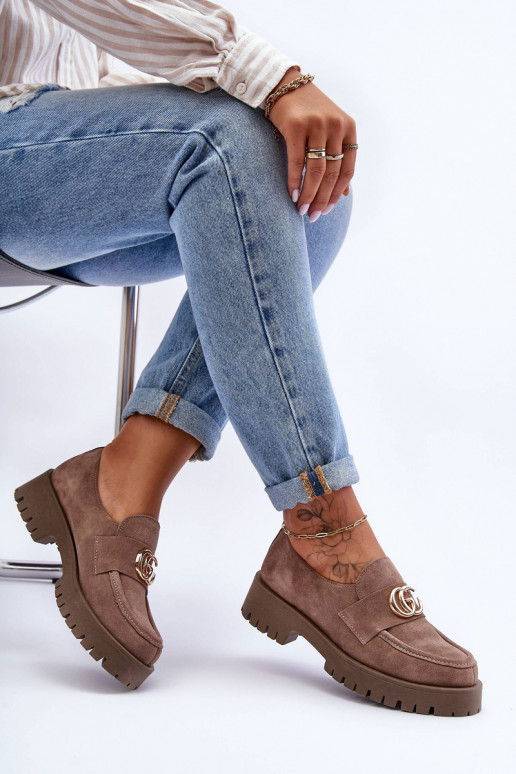 Dames schoenen van suède met ornamenten beige Rosefalls Dames schoenen van suède met ornamenten beige Rosefalls