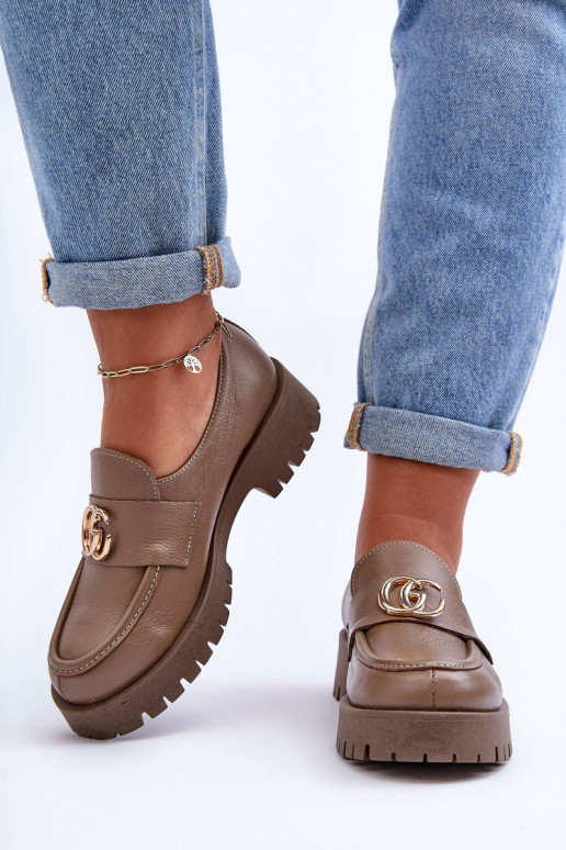 Echt leren schoenen met ornamenten beige Rosefalls Echt leren schoenen met ornamenten beige Rosefalls