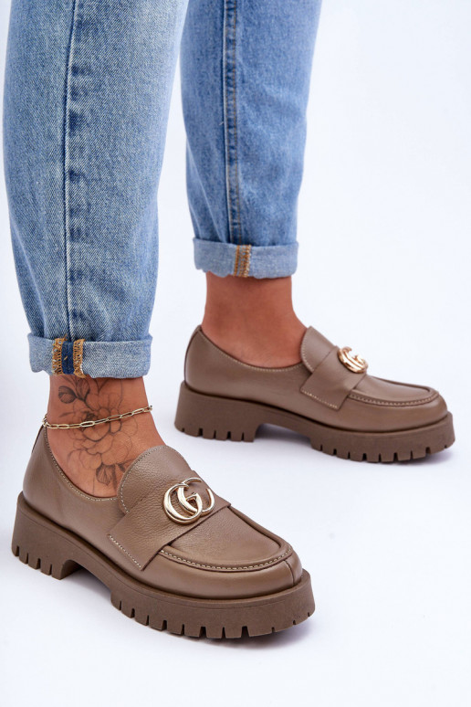 Chaussures en cuir naturel avec des ornements beige Rosefalls Chaussures en cuir naturel avec des ornements beige Rosefalls