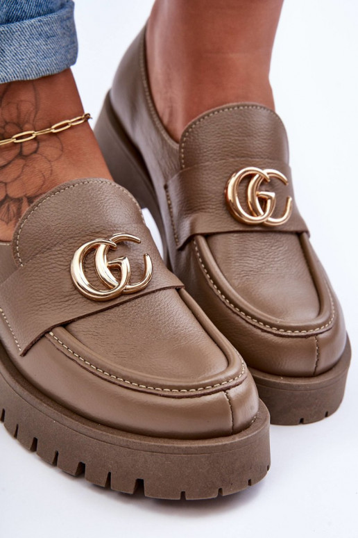 Echt leren schoenen met ornamenten beige Rosefalls Echt leren schoenen met ornamenten beige Rosefalls