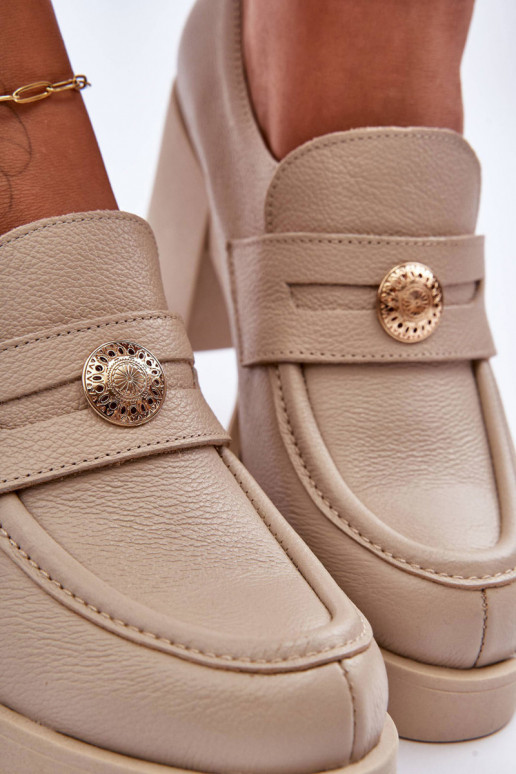 Peau chaussures Féminin avec des talons beige Lemar Dunadia Peau chaussures Féminin avec des talons beige Lemar Dunadia