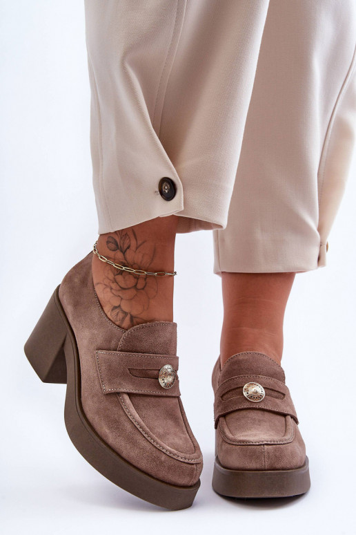 en daim chaussures Féminin avec des talons beige Lemar Dunadia en daim chaussures Féminin avec des talons beige Lemar Dunadia