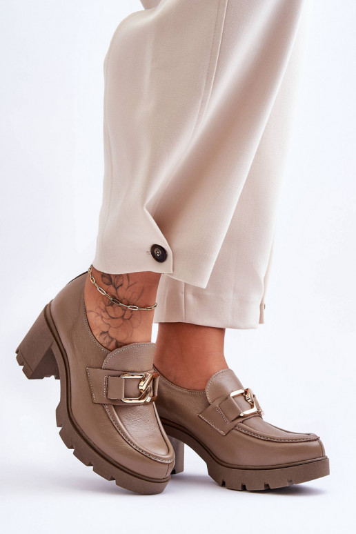 Style élégant chaussures avec des talons avec des ornements beige Lemar Harmell Style élégant chaussures avec des talons avec des ornements beige Lemar Harmell