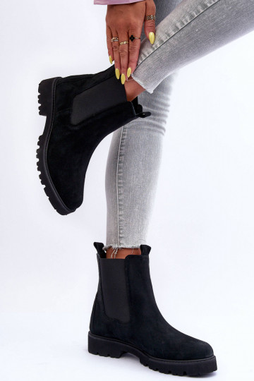 aus INildleder stylische Stiefel schZuarze Farbe Nicole 2672 2