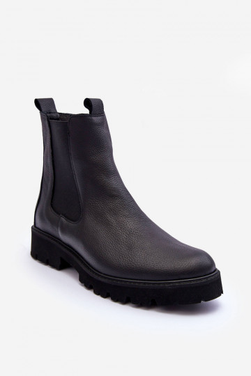 Haut stylische Stiefel schZuarze Farbe Nicole 2672