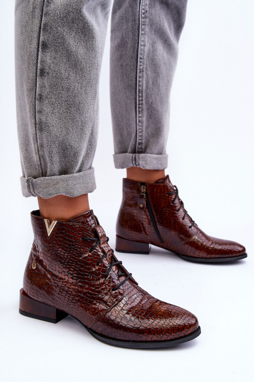 Damenstiefel Es mussciejka 5743C-02 braune Farbe