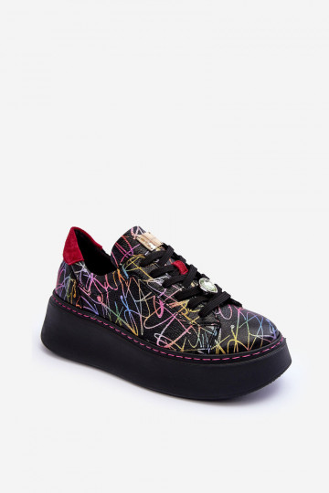 Leer sportschoenen met platform Het heeftciejka 06191-39 Verschillende kleuren 2