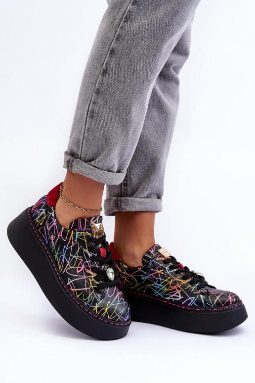 Haut Turnschuhe mit einer Plattform Es mussciejka 06191-39 Verschiedene Farben