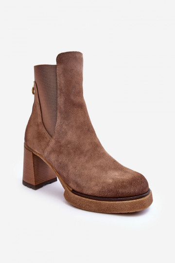 Bottines à talons en daim marron Lemar Liresa 2