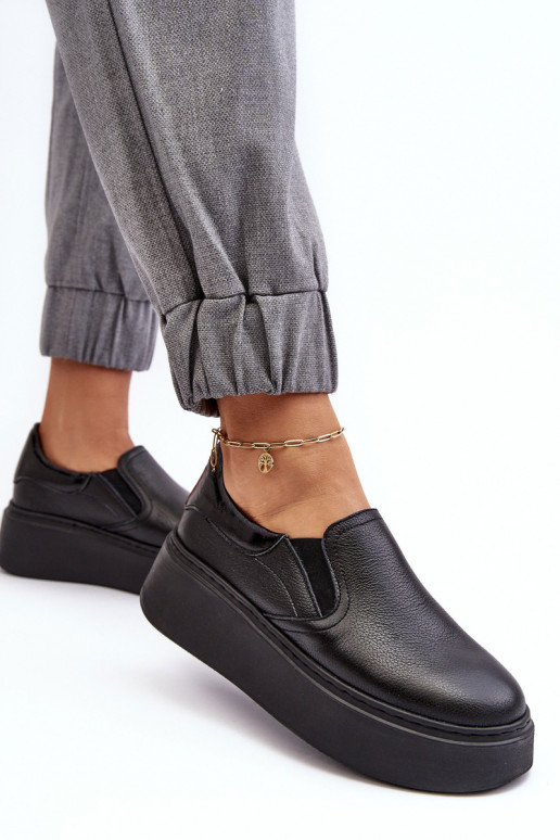 Leer sportschoenen Dames met platform zInart Lemar Het heeftnish