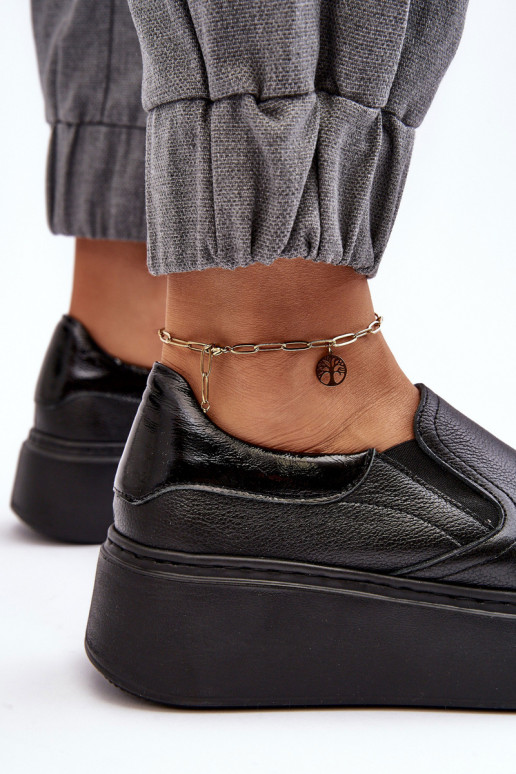 Leer sportschoenen Dames met platform zInart Lemar Het heeftnish