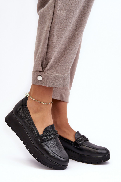 Leer schoenen met platform met ornamenten zInart Lemar Lehira