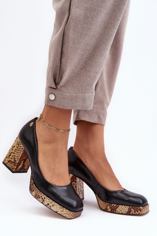 À la mode Peau Chaussures Laura Messi 2599 couleur noire À la mode Peau Chaussures Laura Messi 2599 couleur noire