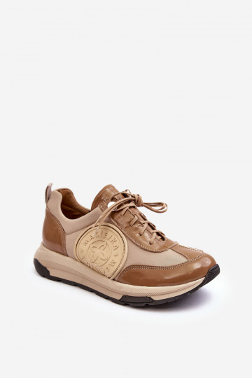 Dames sportschoenen Leer Het heeftciejka 06295-04 beige 2