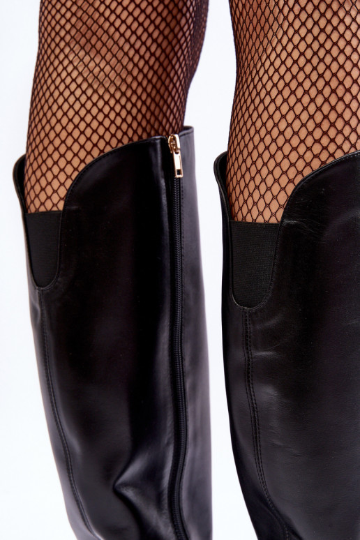 Dames Leer laarzen met hakken zInart LeInski 2928/B