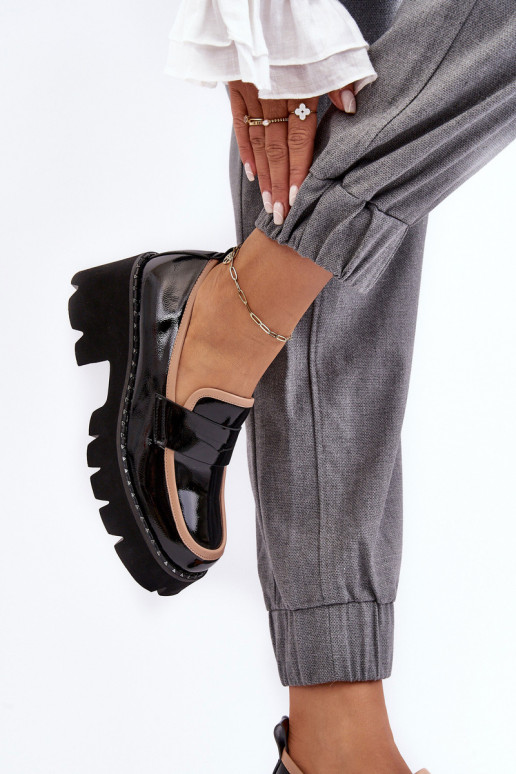 Haut Feminin Mokassins D&A MR870-32 schZuarze Farbe Haut Feminin Mokassins D&A MR870-32 schZuarze Farbe