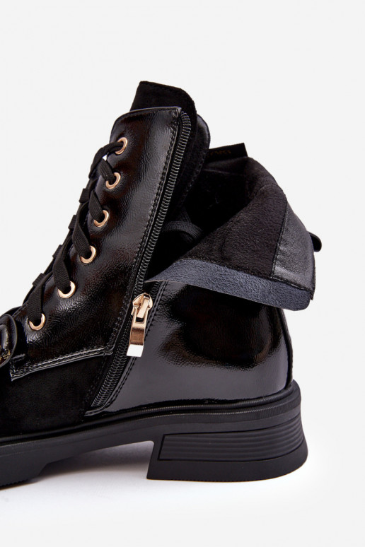 À la mode Féminin Bottes avec fermetures éclair avec de beaux détails D&A MR870-76 couleur noire À la mode Féminin Bottes avec fermetures éclair avec de beaux détails D&A MR870-76 couleur noire