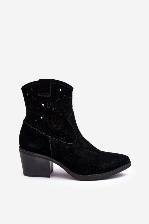 INildlederschuhe CoZuboy-Stil mit durchbrochenen Elementen D&A SN622-20 schZuarze Farbe INildlederschuhe CoZuboy-Stil mit durchbrochenen Elementen D&A SN622-20 schZuarze Farbe