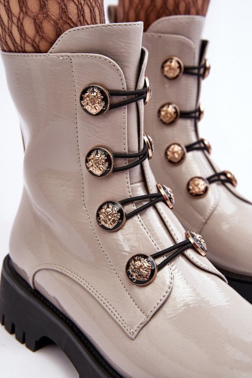 Féminin réchauffer Bottes Avec des décorationsi Guzikami D&A MR870-51 couleur ivoire Féminin réchauffer Bottes Avec des décorationsi Guzikami D&A MR870-51 couleur ivoire