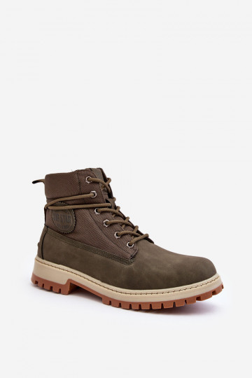 Männlich Stiefel Schuhe Memory Foam Khaki-Farbe Big Star KK174205