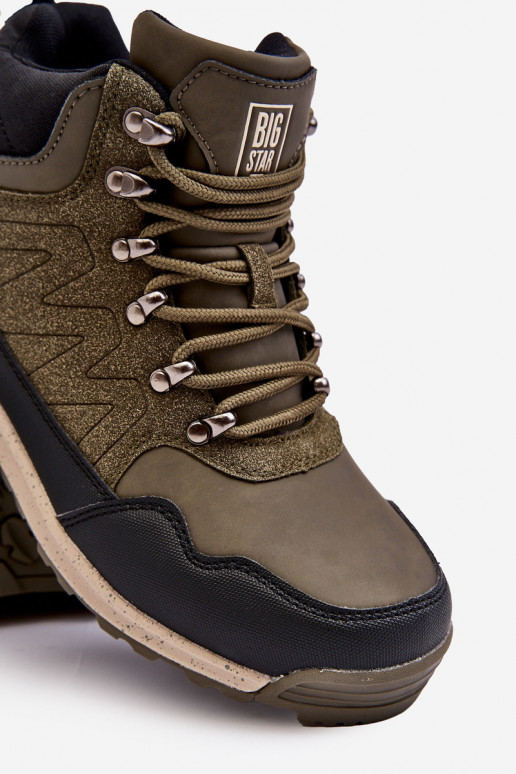 Féminin Chaussures de randonnée chauffantes couleur kaki Big Star MM274480 Féminin Chaussures de randonnée chauffantes couleur kaki Big Star MM274480