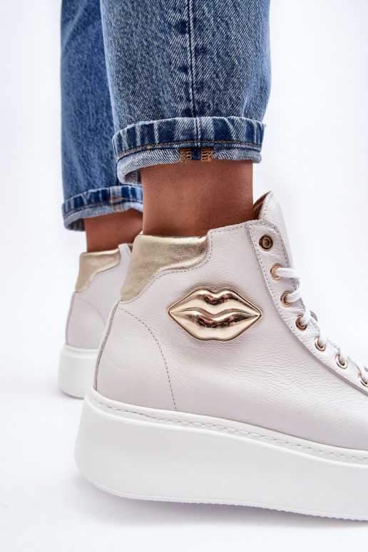 Chaussures de loisirs Grand avec fermetures éclair Lemar couleur blanche Katerin Chaussures de loisirs Grand avec fermetures éclair Lemar couleur blanche Katerin