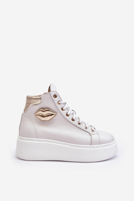 Chaussures de loisirs Grand avec fermetures éclair Lemar couleur blanche Katerin Chaussures de loisirs Grand avec fermetures éclair Lemar couleur blanche Katerin