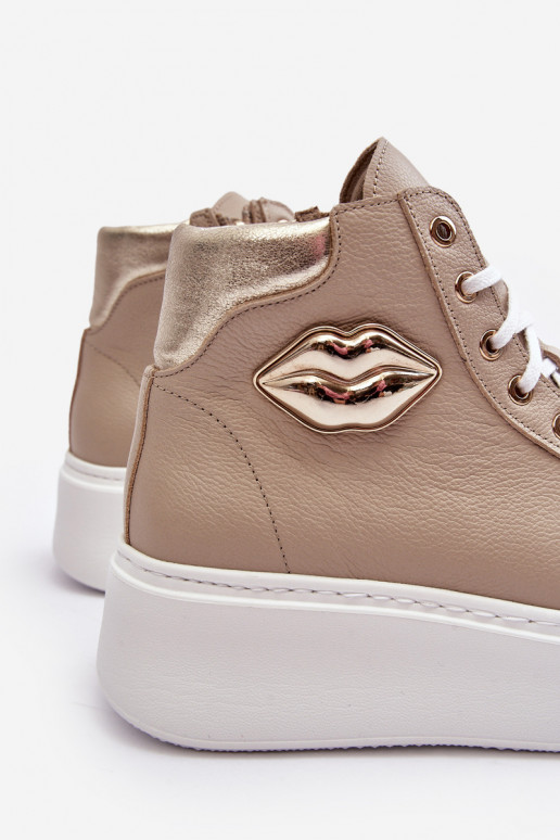 Chaussures de loisirs Grand avec fermetures éclair Lemar beige Katerin Chaussures de loisirs Grand avec fermetures éclair Lemar beige Katerin