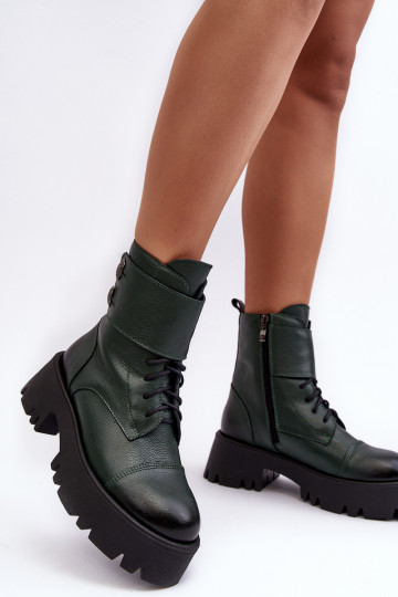 Haut Hohe Reitstiefel grüne Farbe Lemar Anceria 2