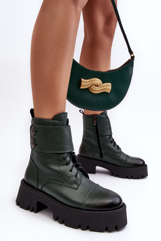 Peau Bottes d équitation hautes couleur verte Lemar Anceria Peau Bottes d équitation hautes couleur verte Lemar Anceria