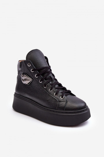 Bottines de loisirs montantes avec zips noires Lemar Katerin 2