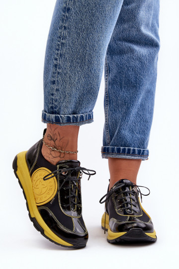 Dames sportschoenen Leer Het heeftciejka 06295-01 ZInart en-geel