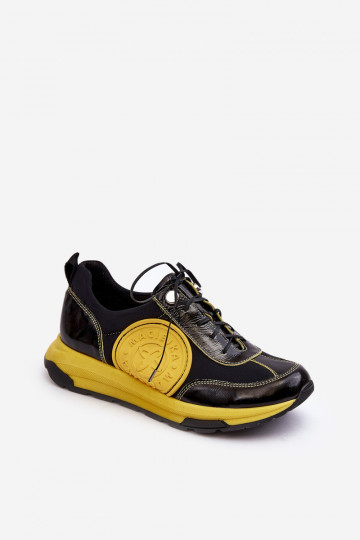 Dames sportschoenen Leer Het heeftciejka 06295-01 ZInart en-geel 2