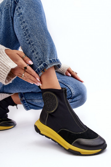 Bottes pour femmes avec fermetures éclair Il fautciejka 06297-01 couleur noire