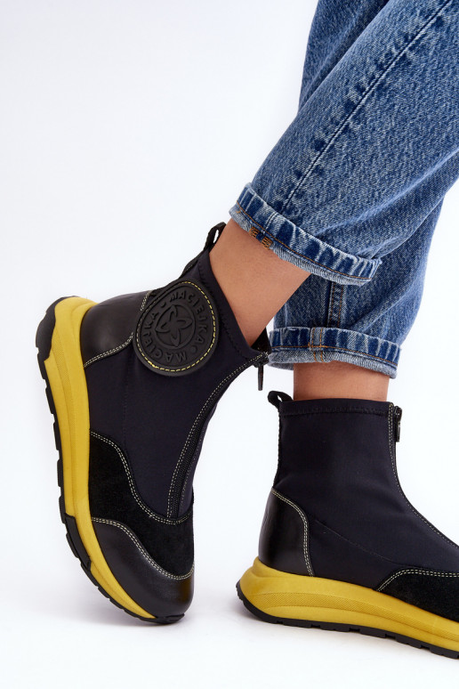 Bottes pour femmes avec fermetures éclair Il fautciejka 06297-01 couleur noire Bottes pour femmes avec fermetures éclair Il fautciejka 06297-01 couleur noire