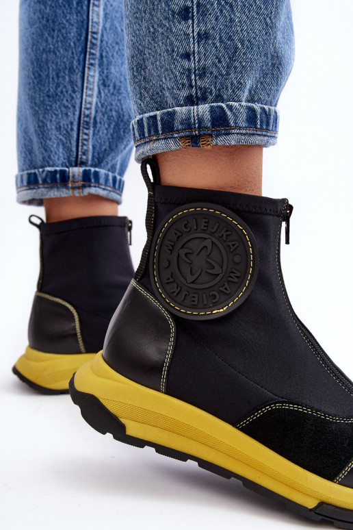 Damenstiefel mit Reißverschlüssen Es mussciejka 06297-01 schZuarze Farbe Damenstiefel mit Reißverschlüssen Es mussciejka 06297-01 schZuarze Farbe