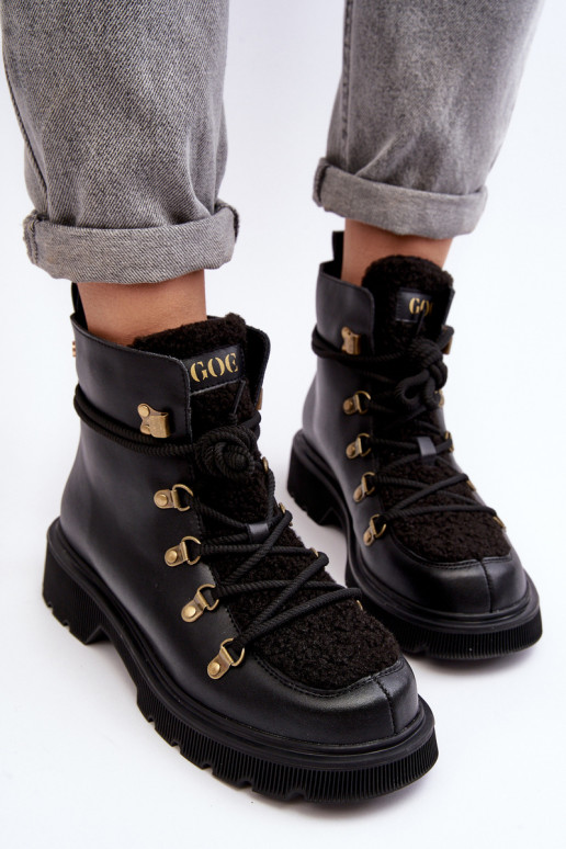 Peau Bottes chaussures Féminin GOE MM2N4082 couleur noire