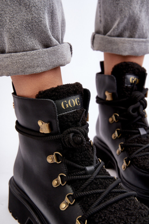 Peau Bottes chaussures Féminin GOE MM2N4082 couleur noire