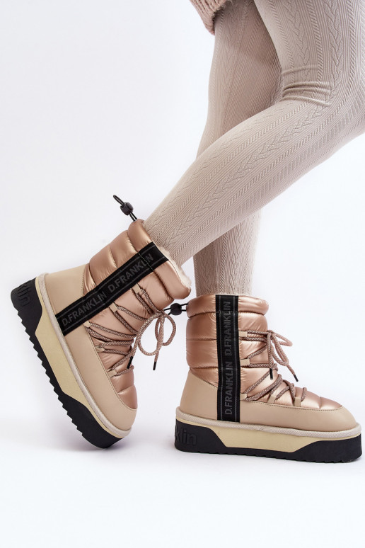 Bottes de neige Féminin Sur une semelle épaisse Végétalien D.Franklin DFSH371006 beige Bottes de neige Féminin Sur une semelle épaisse Végétalien D.Franklin DFSH371006 beige