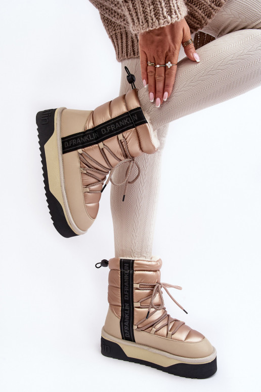 SneeuIn laarzen Dames Op dikke zool Veganistisch D.Franklin DFSH371006 beige SneeuIn laarzen Dames Op dikke zool Veganistisch D.Franklin DFSH371006 beige